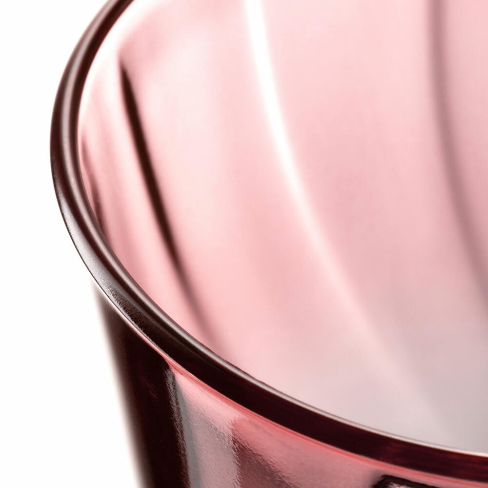 Leonardo drinking glass Twist, water glass, juice glass, soda-lime glass, red, 215 ml, 046969