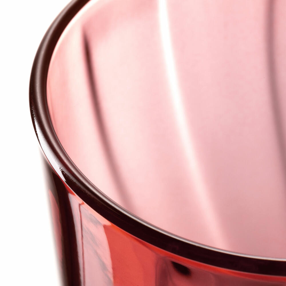 Leonardo drinking glass Twist, water glass, juice glass, soda-lime glass, red, 300 ml, 046973