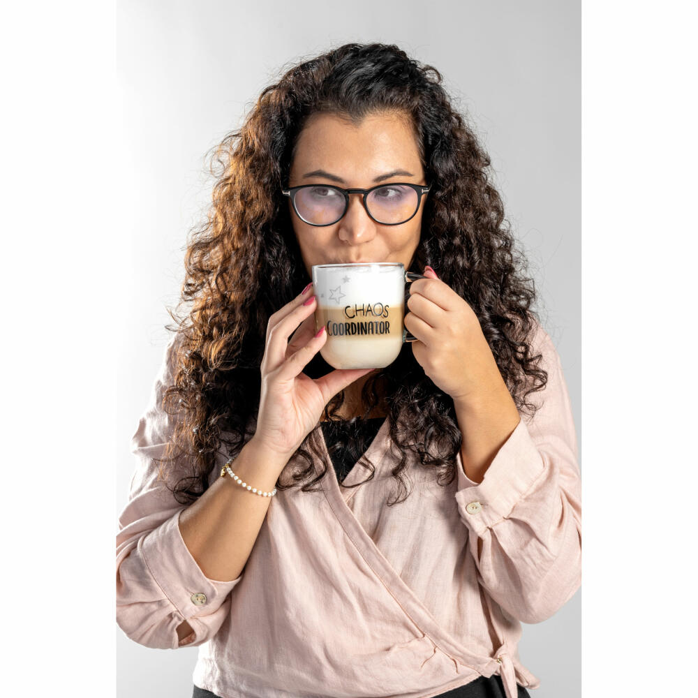 Leonardo Cup Ufficio Chaos Coordinator, Coffee Cup, Mug, Glass Cup, Soda-lime glass, 400 ml, 047081