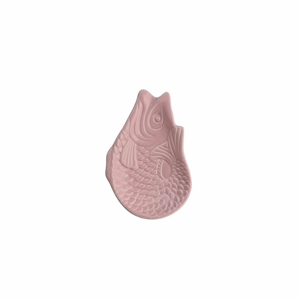 Gift Company decorative plate Monsieur Carafon S, fish-shaped plate, stoneware, sea pink, 12.5 x 8.3 cm, 1151303012