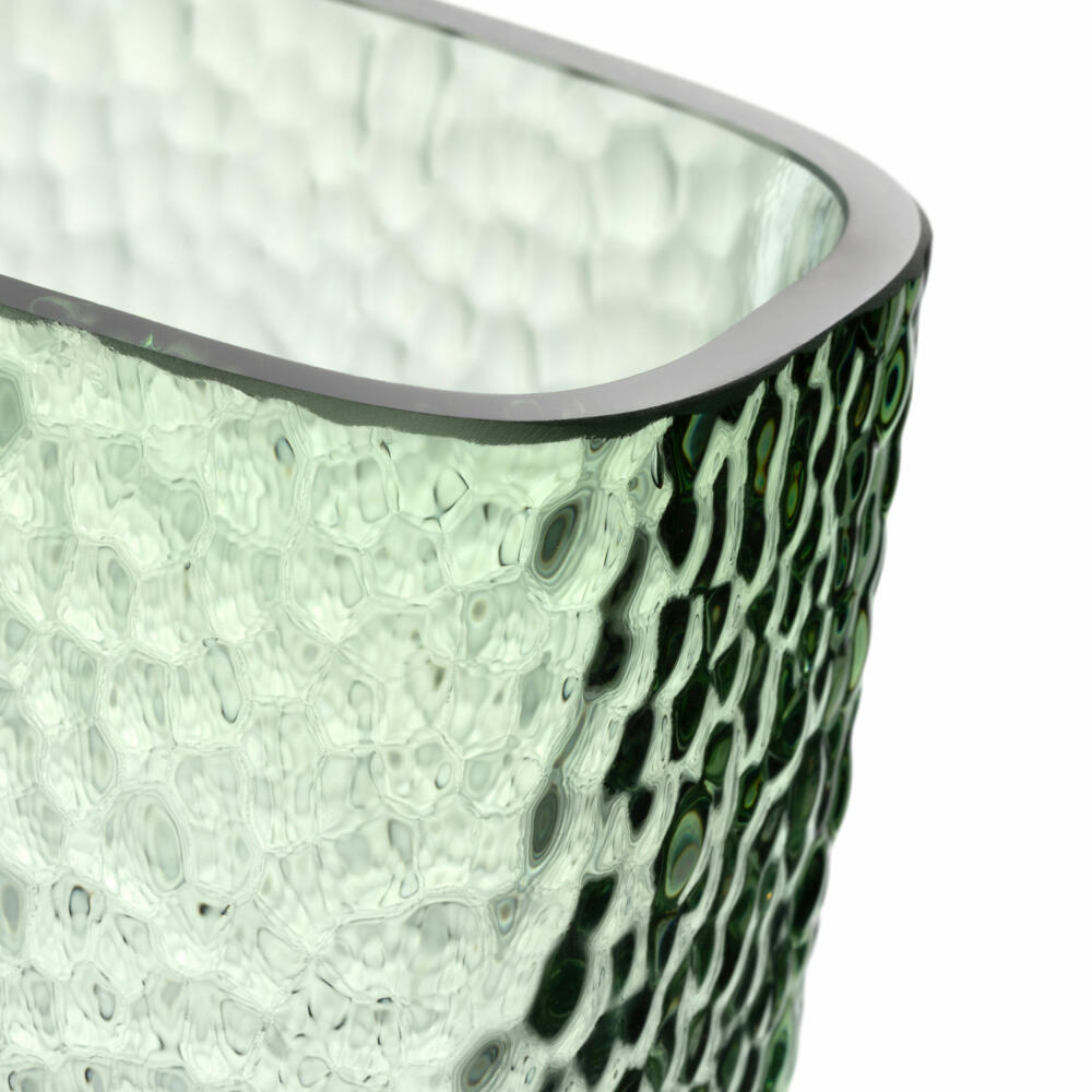 Leonardo Vase Martello, decorative vase, flower vase, glass, green, H 26.5 cm, 033202