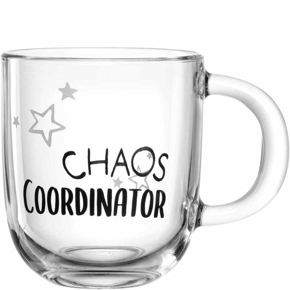 Leonardo Cup Ufficio Chaos Coordinator, Coffee Cup, Mug, Glass Cup, Soda-lime glass, 400 ml, 047081