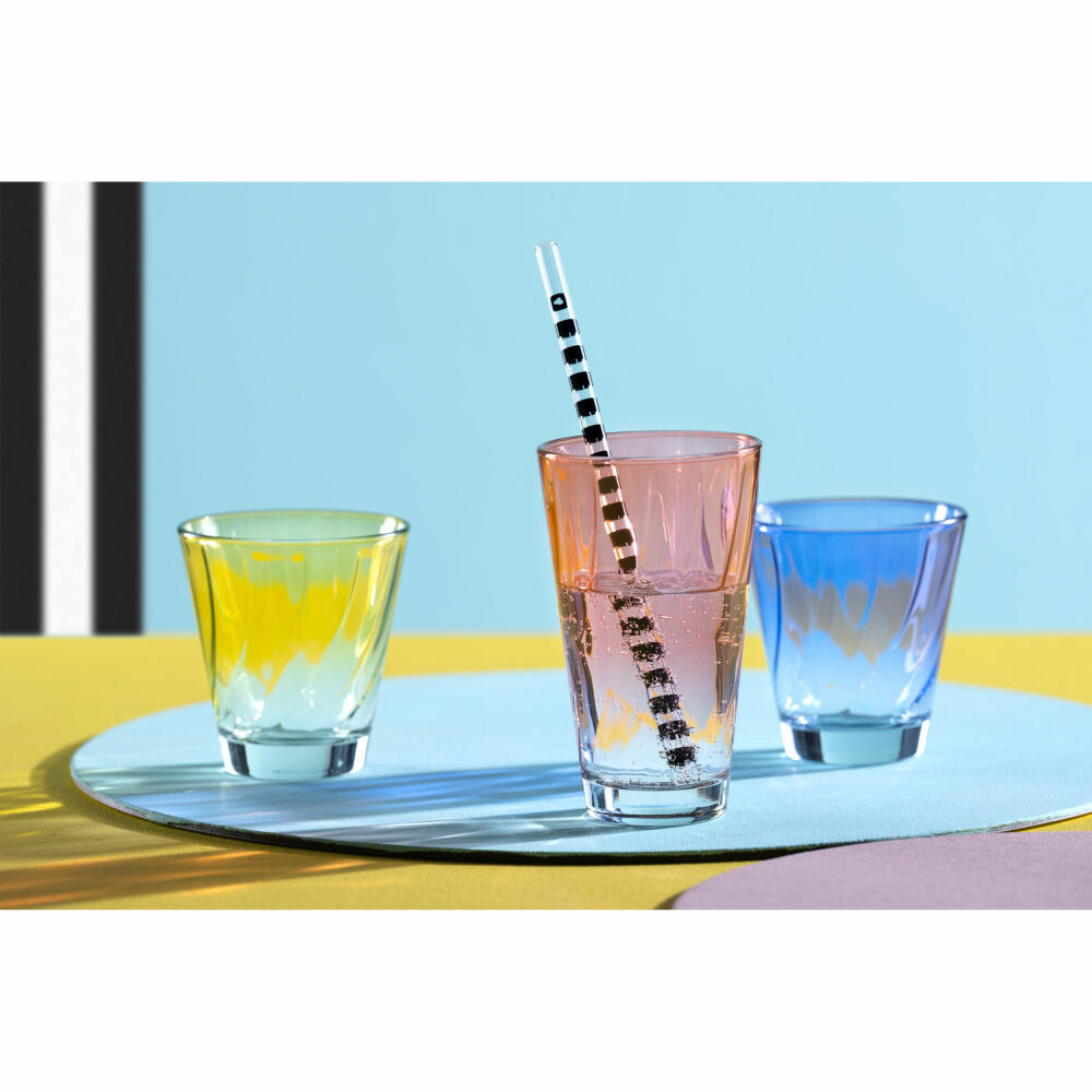 Leonardo drinking glass Twist, water glass, juice glass, soda-lime glass, red, 300 ml, 046973