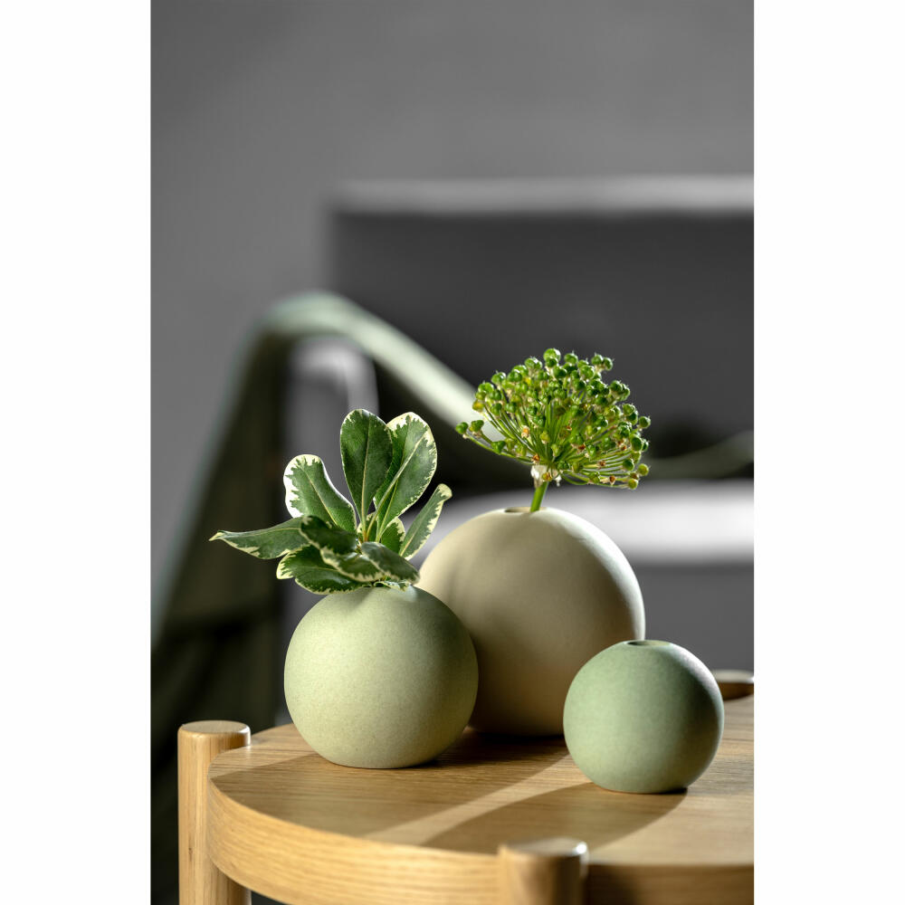 Leonardo Keramikvase Bolla, Vase, Blumenvase, Dekovase, Keramik, Grün, H 7 cm, 026816