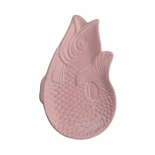 Gift Company Dekoteller Monsieur Carafon M, Teller in Fisch-Form, Steingut, Sea Pink, 25.3 x 16 cm, 1151304012