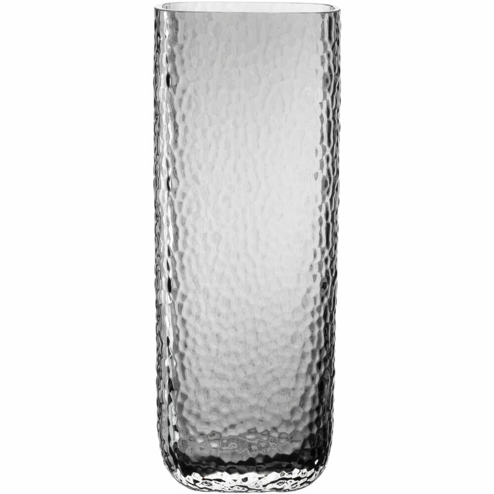 Leonardo Vase Martello, decorative vase, flower vase, glass, gray, H 26.5 cm, 033199