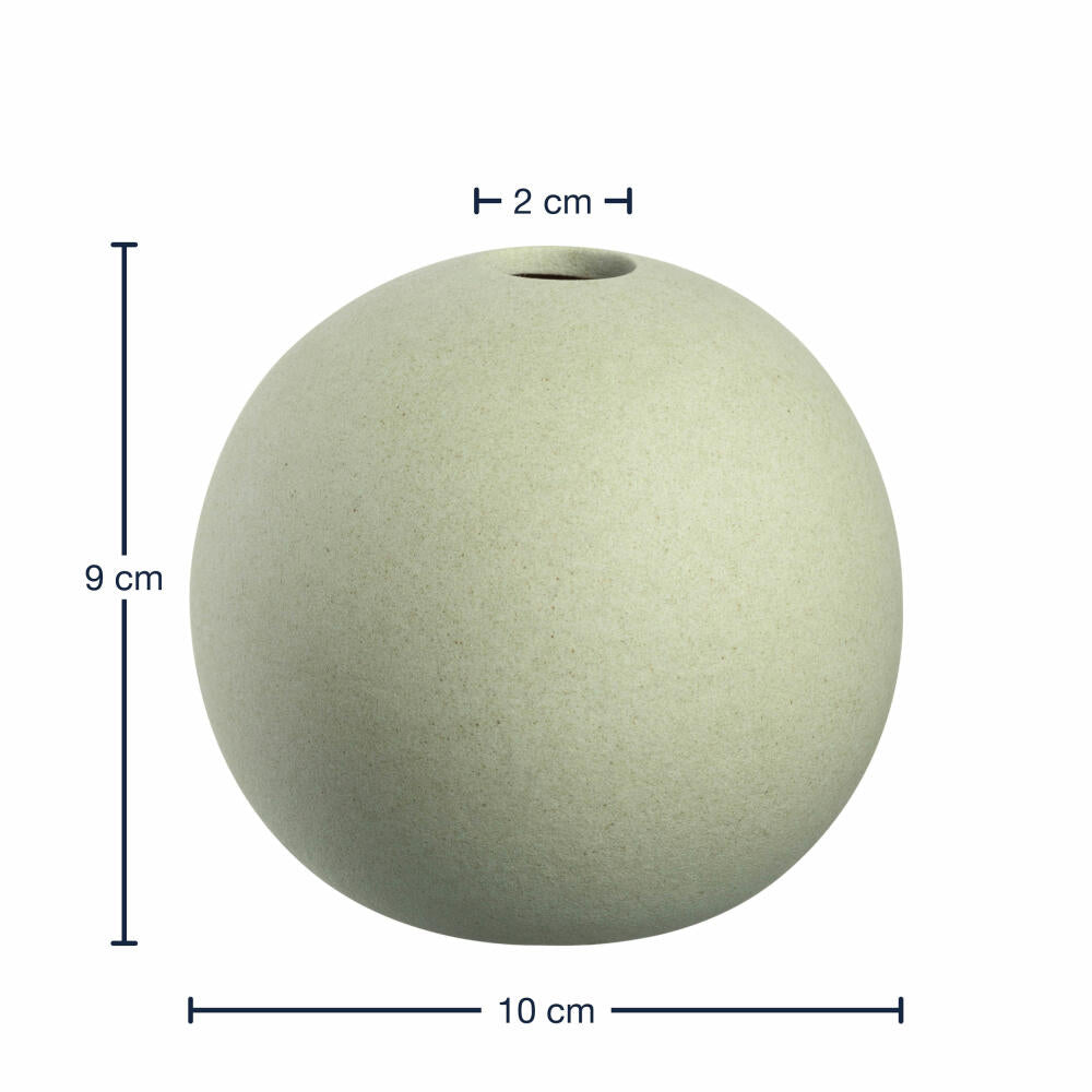 Leonardo ceramic vase Bolla, vase, flower vase, decorative vase, ceramic, light green, H 9 cm, 026817