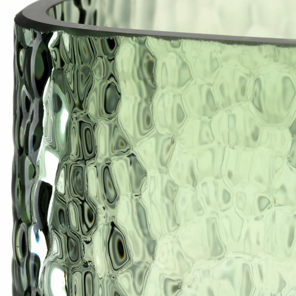 Leonardo Vase Martello, decorative vase, flower vase, glass, green, H 26.5 cm, 033202