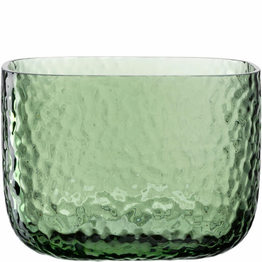 Leonardo Vase Martello, decorative vase, flower vase, plant bowl, glass, green, H 13 cm, 033200