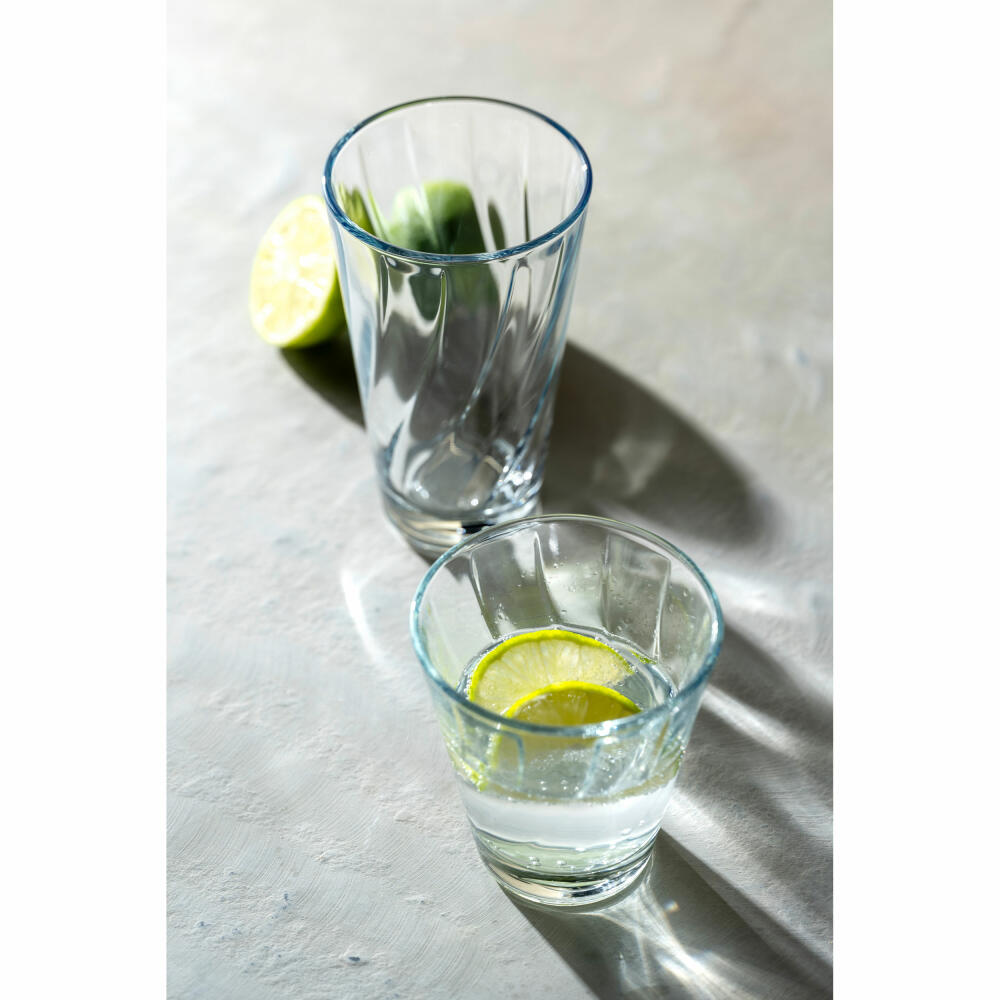 Leonardo drinking glass Twist, water glass, juice glass, long drink glass, soda-lime glass, 300 ml, 023591