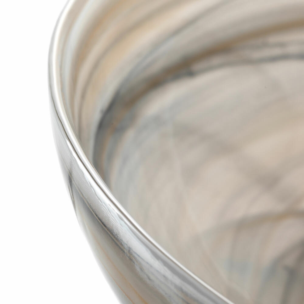 Leonardo Bowl Alabastro, Bowl, Decorative Bowl, Glass, Beige / Black, Ø 21 cm, 026787