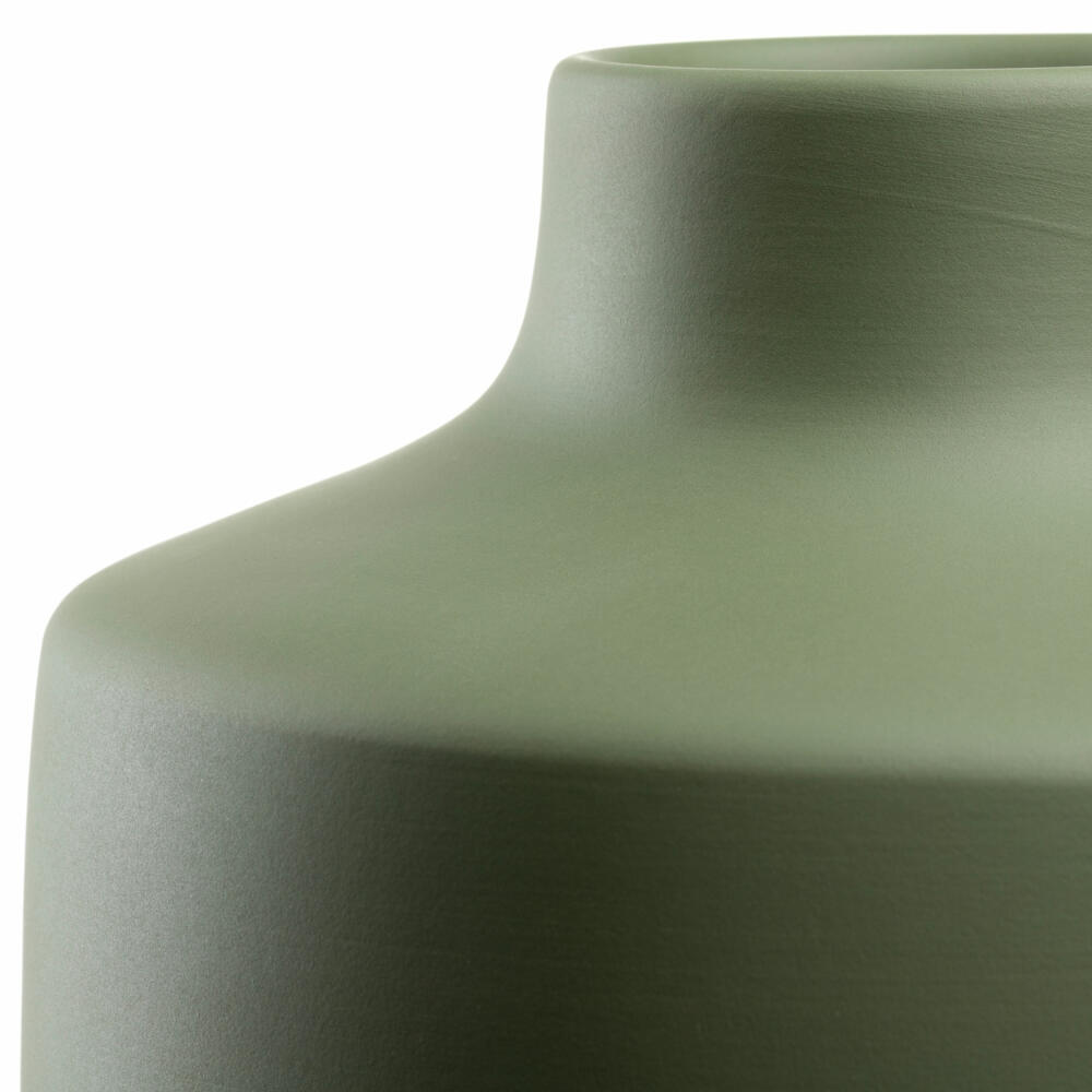 Leonardo Keramikvase Milano, Vase, Blumenvase, Dekovase, Keramik, Grün, H 18.5 cm, 026819