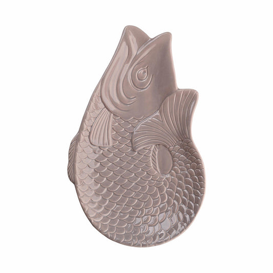 Gift Company Dekoteller Monsieur Carafon M, Teller in Fisch-Form, Steingut, Sandstone, 25.3 x 16 cm, 1151304029