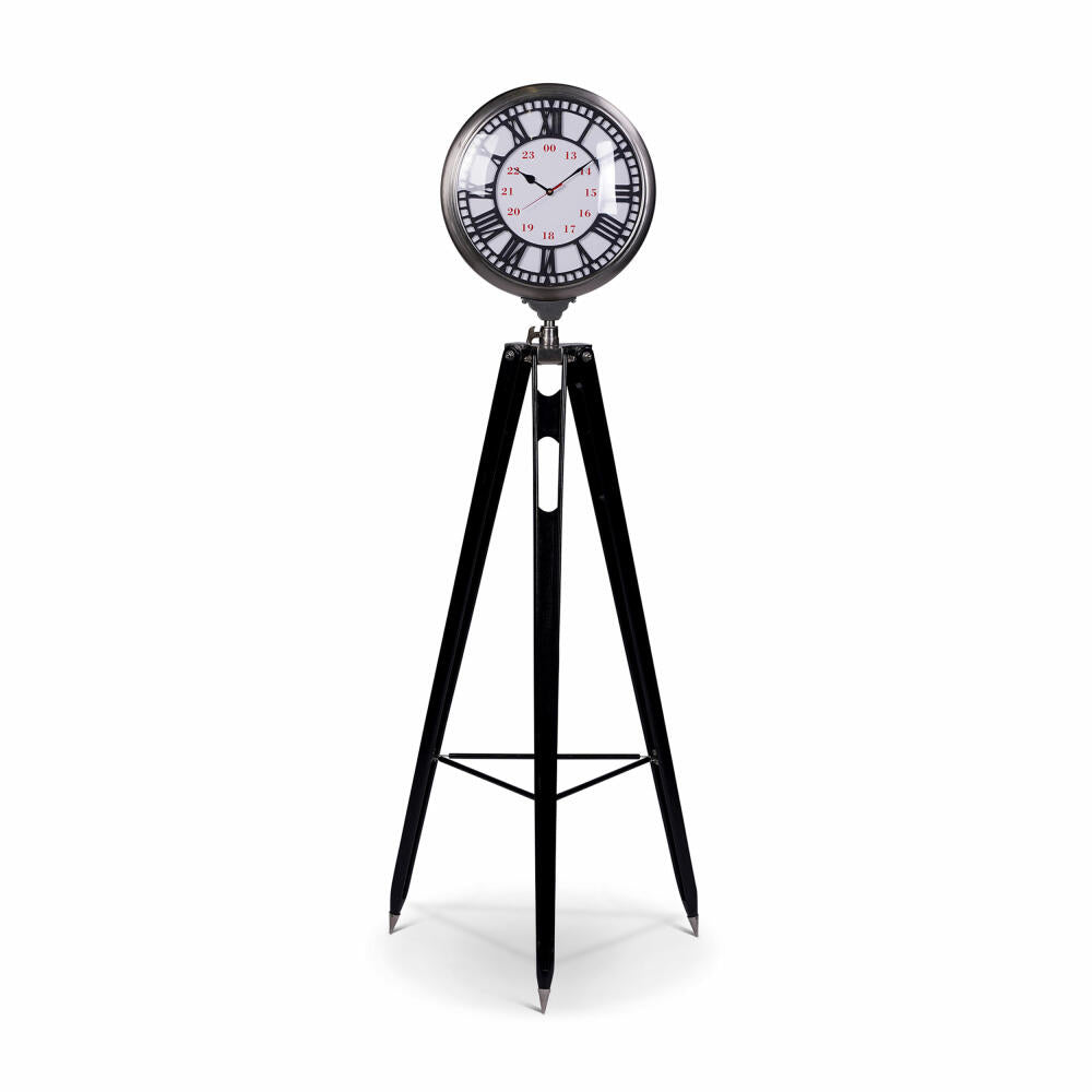 Authentic Models Waterloo Clock on Tripod, Clock on Tripod, Decorative Object, Aluminium / Glass / Wood, SC066