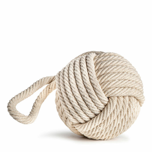 Authentic Models Doorstop Cotton, Monkey Fist Ball with Loop, Cotton, HD001