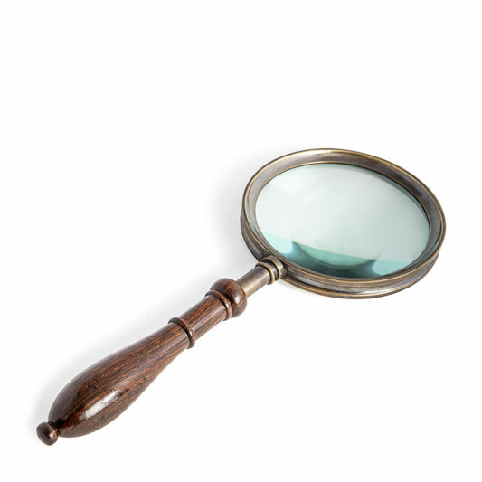 Authentic Models Magnifying Glass, Regency Magnifier, Magnifying Glass, Wood / Brass / Glass, Black, AC109