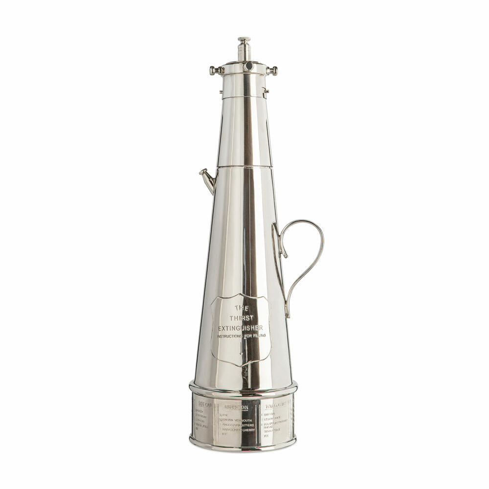 Authentic Models Cocktail Shaker Thirst Extinguisher C. Shaker, Brass, Nickel and Silver Plated, CS001