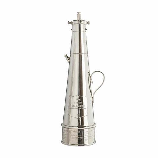 Authentic Models Cocktail Shaker Thirst Extinguisher C. Shaker, Brass, Nickel and Silver Plated, CS001