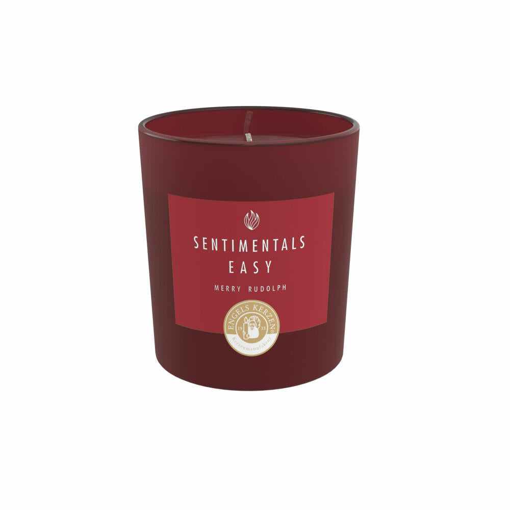 Engels Kerzen scented candle Sentimentals Easy in a glass - Merry Rudolph, rapeseed wax, burgundy, 8 cm, 64000005143