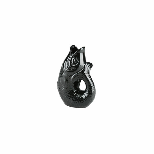 Gift Company Vase Monsieur Carafon S, decorative vase in fish shape, stoneware, black, 25.2 cm, 1087403002