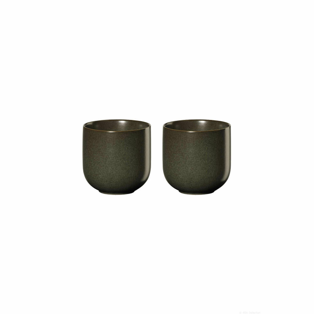 ASA Selection coppa nori Teebecher, 2er Set, Teetasse, Kaffeebecher, Tee Becher, Tasse, Porzellan, Grün, 200 ml, 19080192