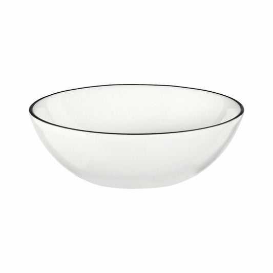 ASA Selection Ligne Noire Bowl, Black Line, Fine Bone China, Warm White, Ø 11.5 cm, 1910113