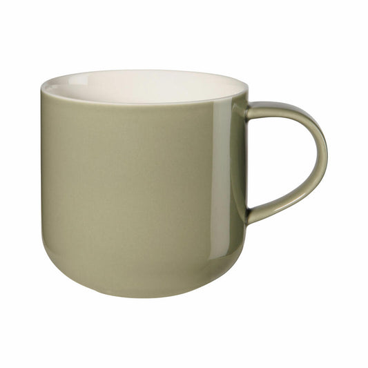 ASA Selection coppa Henkelbecher Khaki, Henkel Becher, Kaffeebecher, Tasse, Porzellan, Grün, 400 ml, 19100350