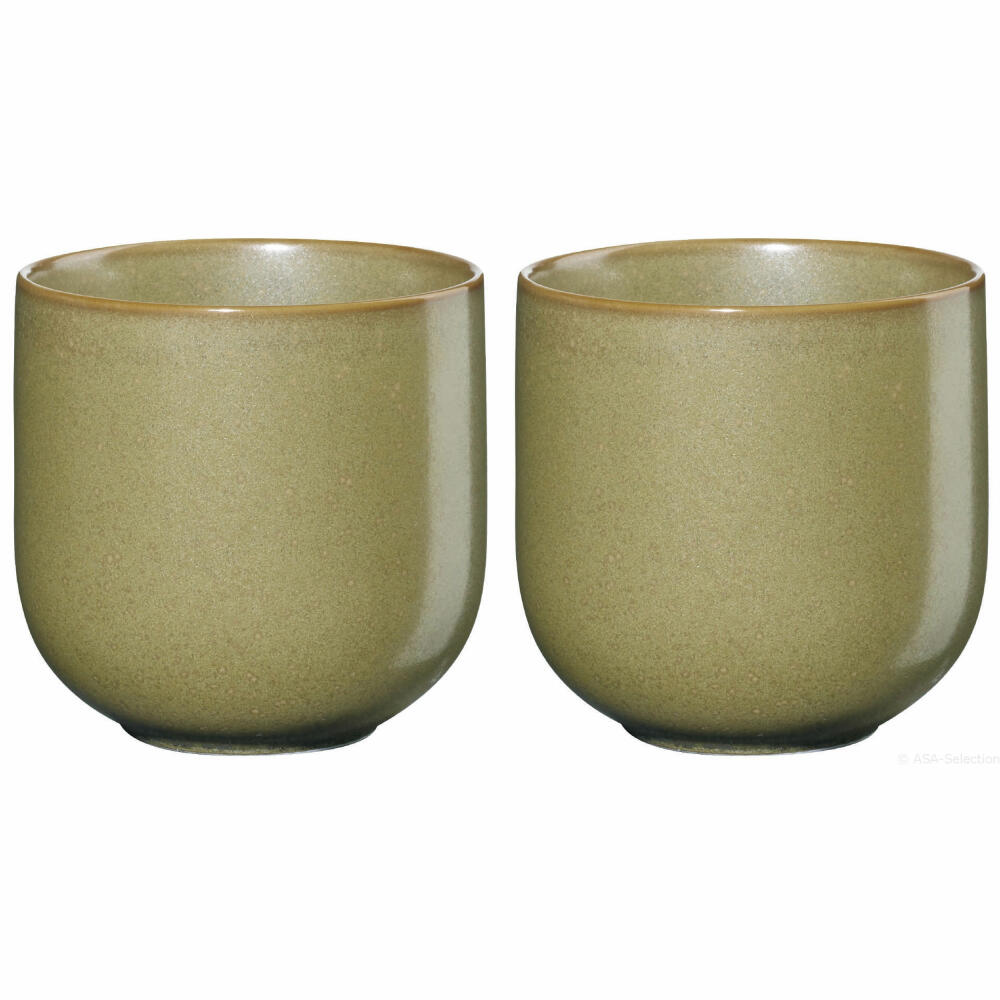 ASA Selection coppa miso Teebecher, 2er Set, Teetasse, Kaffeebecher, Tee Becher, Tasse, Porzellan, Gelb, 200 ml, 19080194