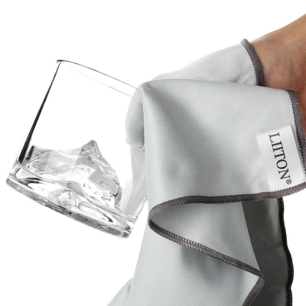 Liiton polishing cloths for whiskey glasses, set of 2, microfiber cloth, polishing cloth, microfiber, 50 x 31 cm, L20400