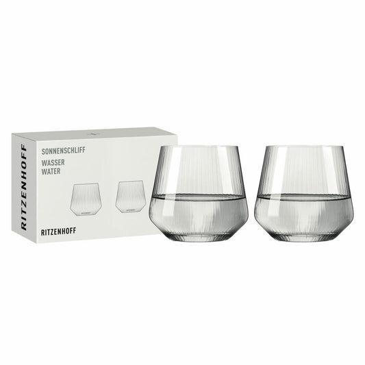 Ritzenhoff water glass set of 2 sunburst 001, crystal glass, 410 ml, R-8000001
