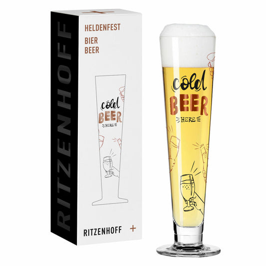 Ritzenhoff beer glass Heldenfest 016, crystal glass, 385 ml, R-1011016