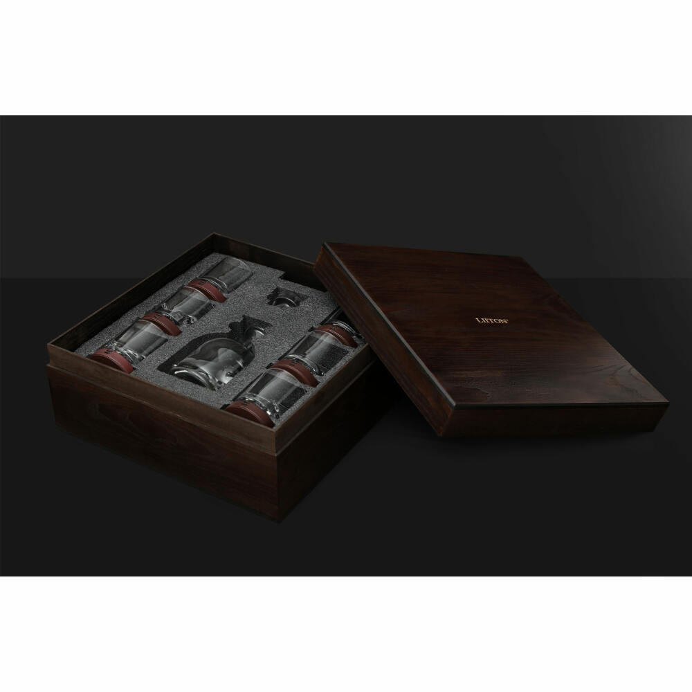 Liiton The Peaks Whiskeygläser mit Dekanter Luxus Set, 15-tlg., Whiskeyglas, Whiskey Glas, Kristallglas, L10600
