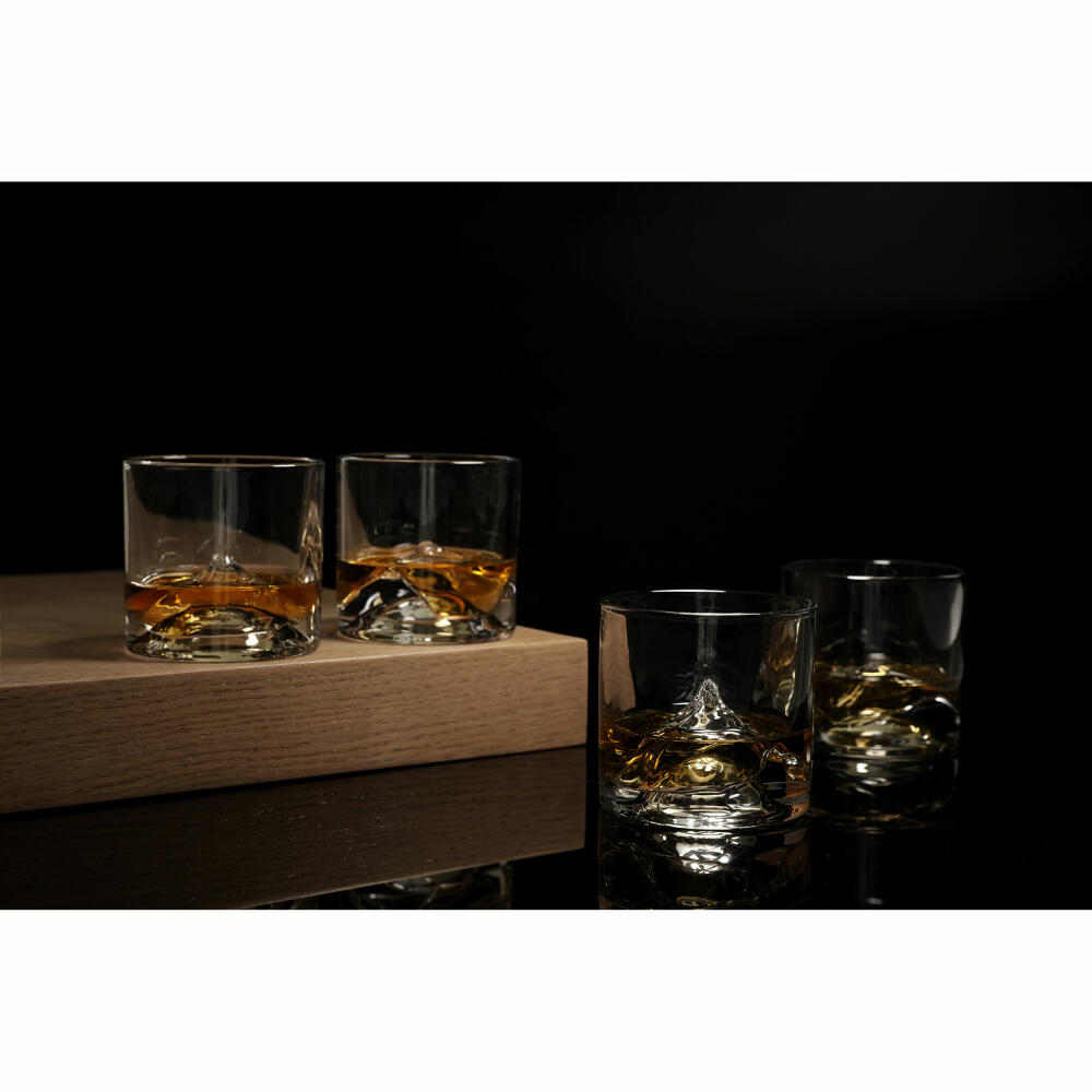 Liiton The Peaks Whiskey Glasses, Set of 4, Whiskey Glass, Whiskey Glass, Tumbler, Crystal Glass, 230 ml, L20800