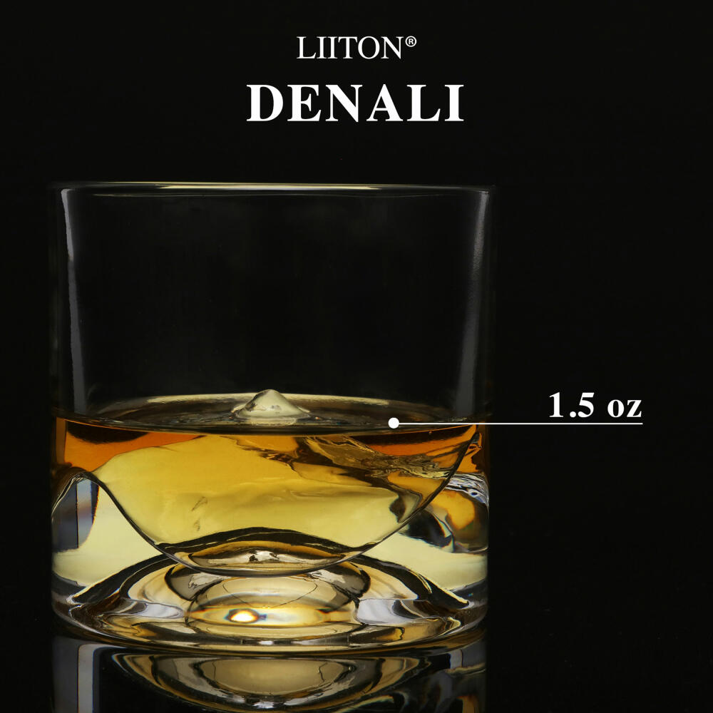 Liiton Denali Whiskey Glasses, Set of 2, Whiskey Glass, Whiskey Glass, Tumbler, Crystal Glass, 230 ml, L60400