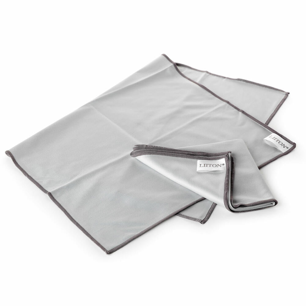 Liiton polishing cloths for whiskey glasses, set of 2, microfiber cloth, polishing cloth, microfiber, 50 x 31 cm, L20400