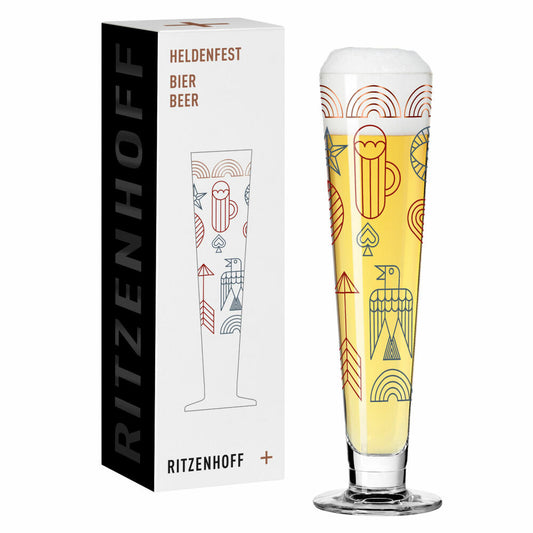 Ritzenhoff beer glass Heldenfest 015, crystal glass, 385 ml, R-1011015