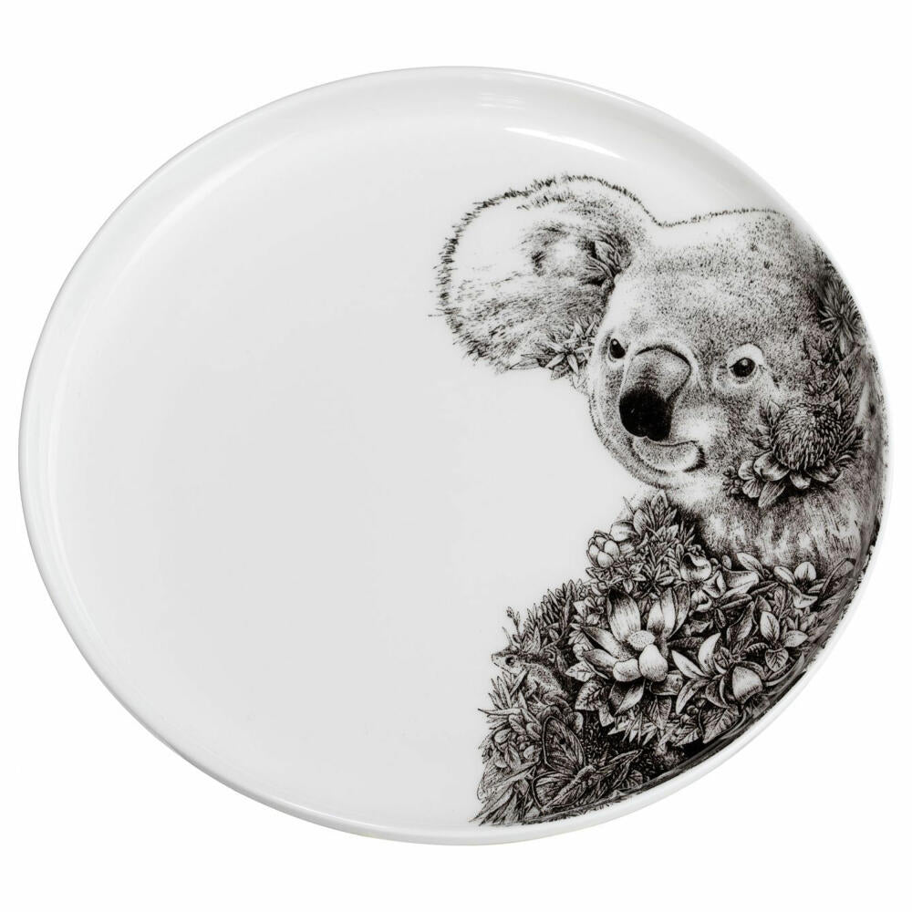 Maxwell &amp; Williams Plate Marini Ferlazzo Koala, Porcelain, Black, White, 20 cm, DX0532