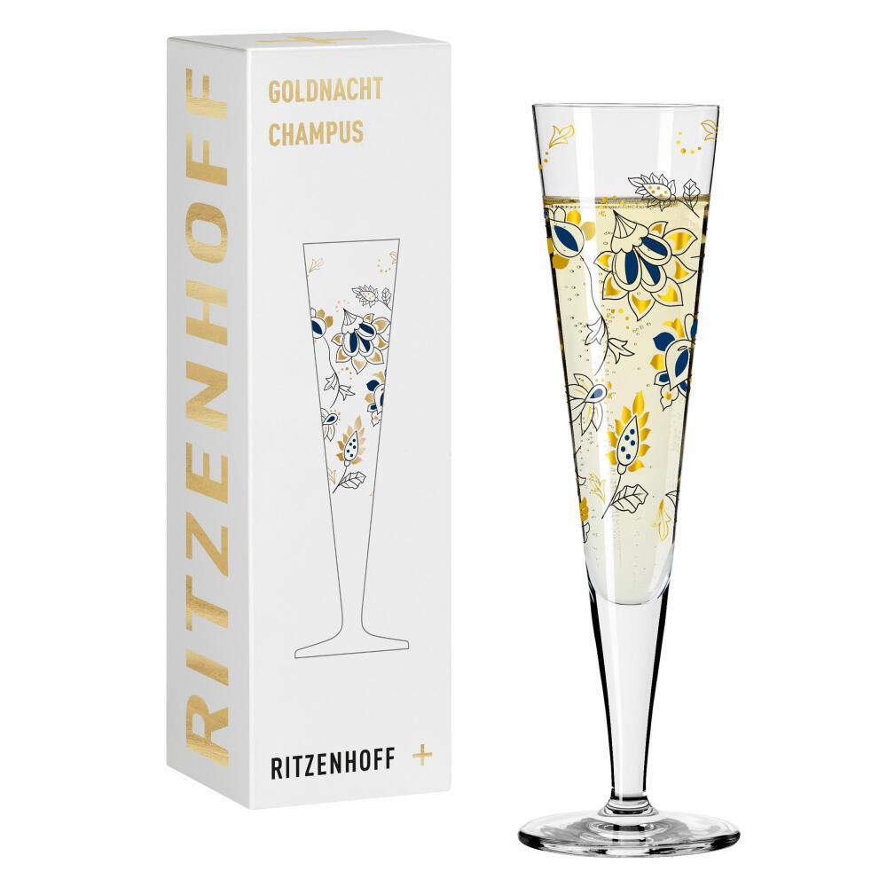 Ritzenhoff Champusglas Goldnacht 044, Kristallglas, 205 ml, R-1071044
