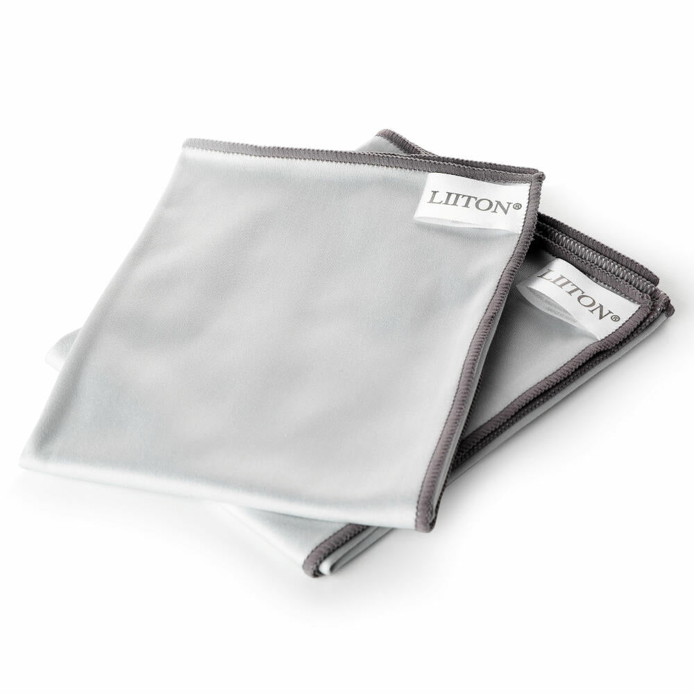 Liiton polishing cloths for whiskey glasses, set of 2, microfiber cloth, polishing cloth, microfiber, 50 x 31 cm, L20400