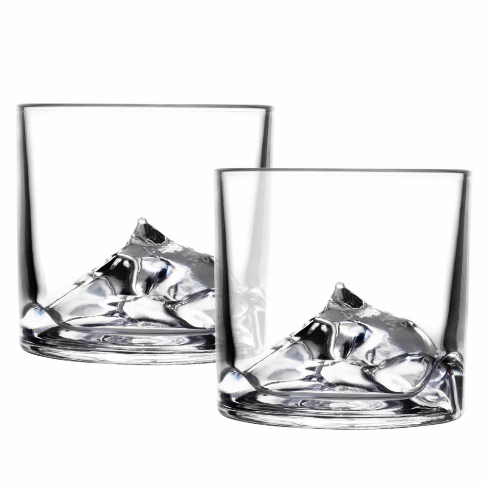 Liiton Everest Whiskey Glasses, Set of 2, Whiskey Glass, Whiskey Glass, Tumbler, Crystal Glass, 270 ml, L20500