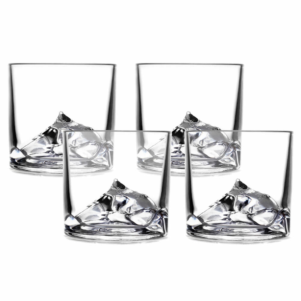Liiton Everest Whiskey Glasses, Set of 4, Whiskey Glass, Whiskey Glass, Tumbler, Crystal Glass, 270 ml, L10200