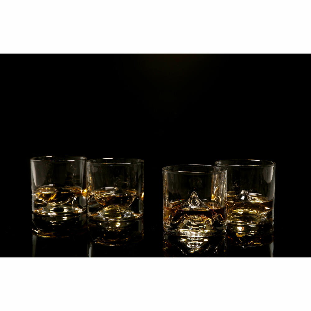 Liiton The Peaks Whiskey Glasses, Set of 4, Whiskey Glass, Whiskey Glass, Tumbler, Crystal Glass, 230 ml, L20800