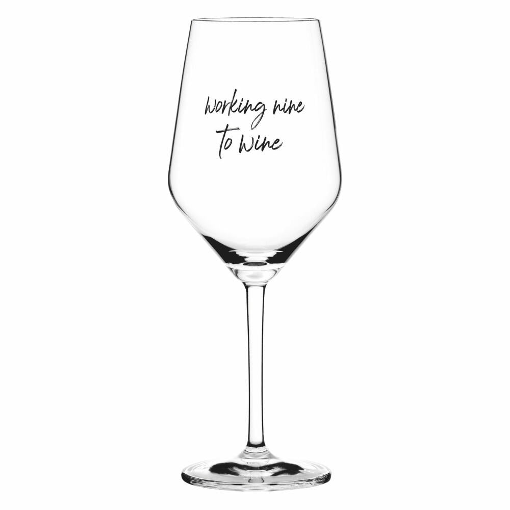 Ritzenhoff wine glass Sand&amp;Soda Working nine to wine, crystal glass, 483 ml, S-9500015