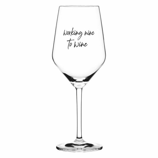 Ritzenhoff wine glass Sand&amp;Soda Working nine to wine, crystal glass, 483 ml, S-9500015