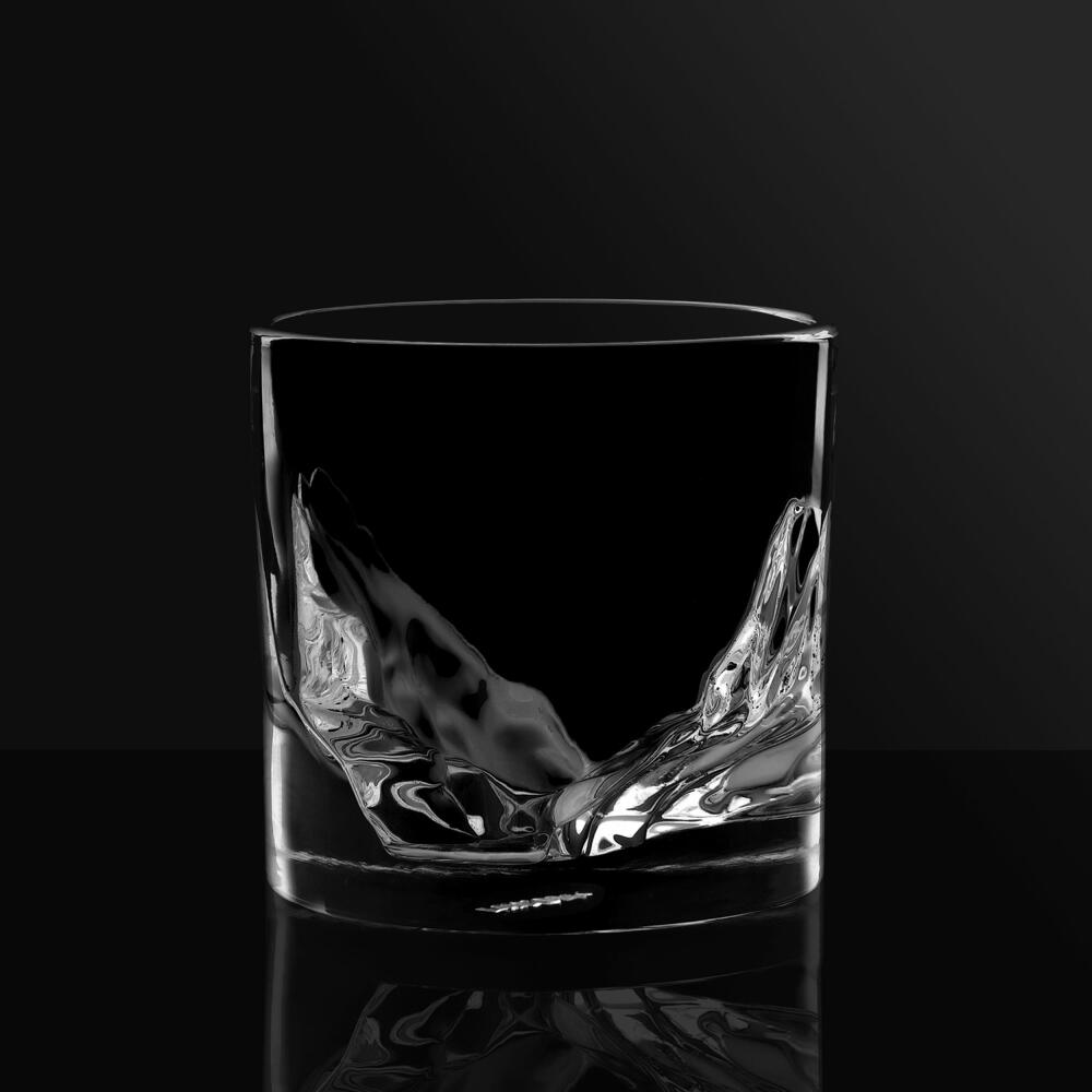 Liiton Grand Canyon Whiskeygläser, 4er Set, Whiskeyglas, Whiskey Glas, Tumbler, Kristallglas, 300 ml, L10100