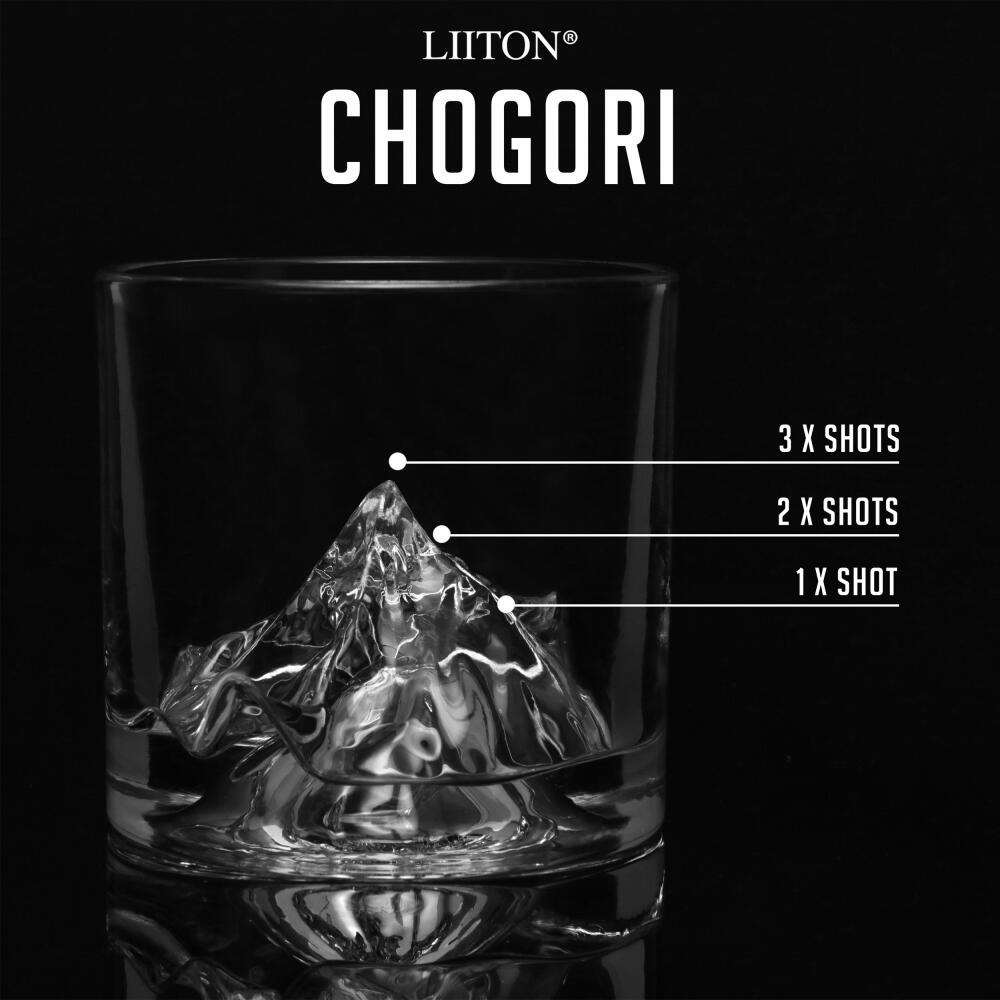 Liiton K2 whiskey glasses, set of 2, whiskey glass, whiskey glass, tumbler, crystal glass, 250 ml, L60300