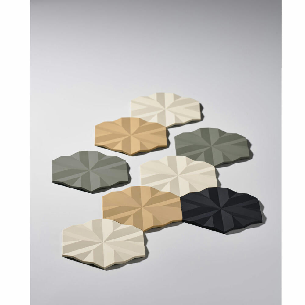 Zone Denmark Coaster Ori, Glass Coaster, Drinks Coaster, Silicone, Olive Taupe Flake, 11806