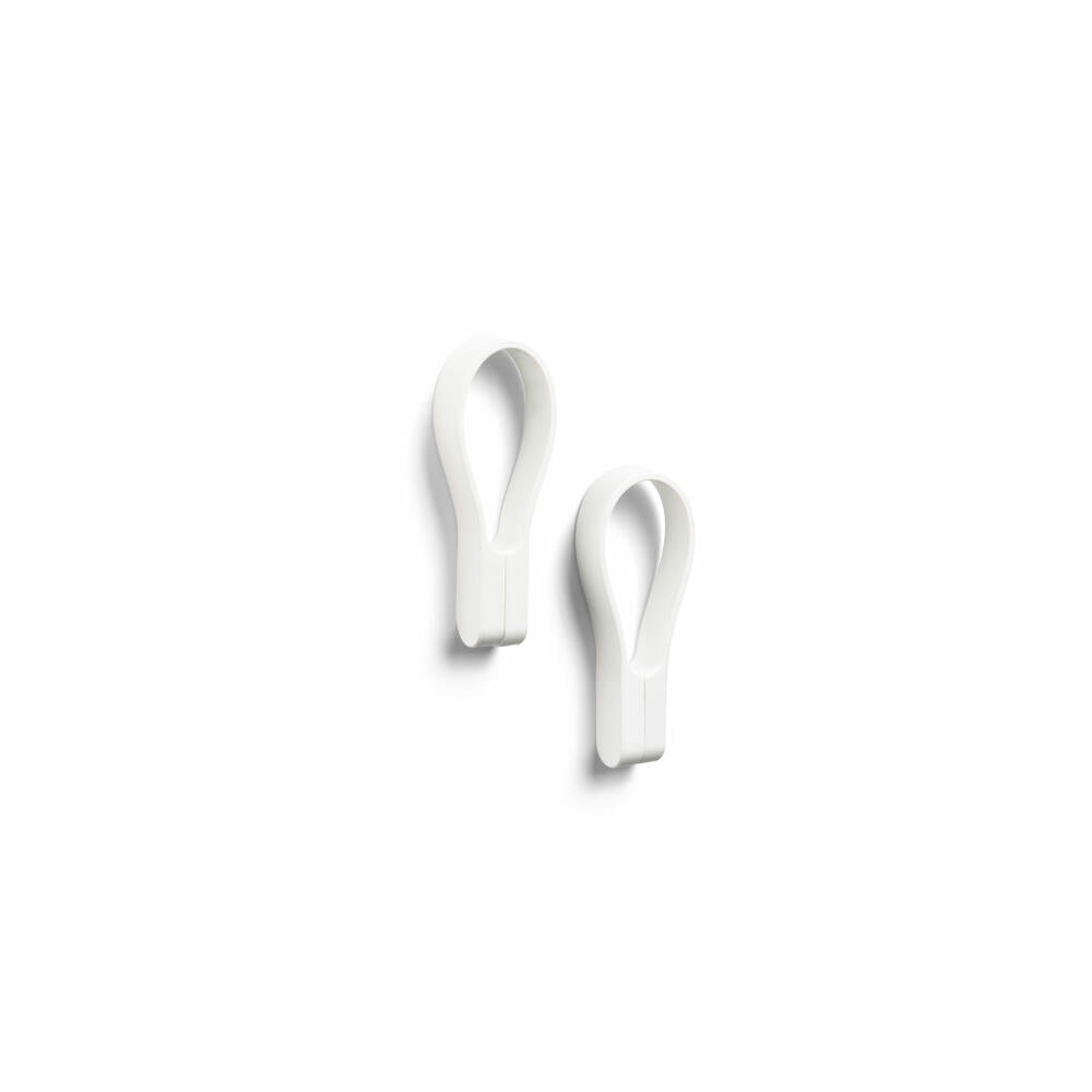 Zone Denmark Towel Holder Loop Magnet, Set of 2, Towel Hanger, Towel Clip, Silicone, White, 27925