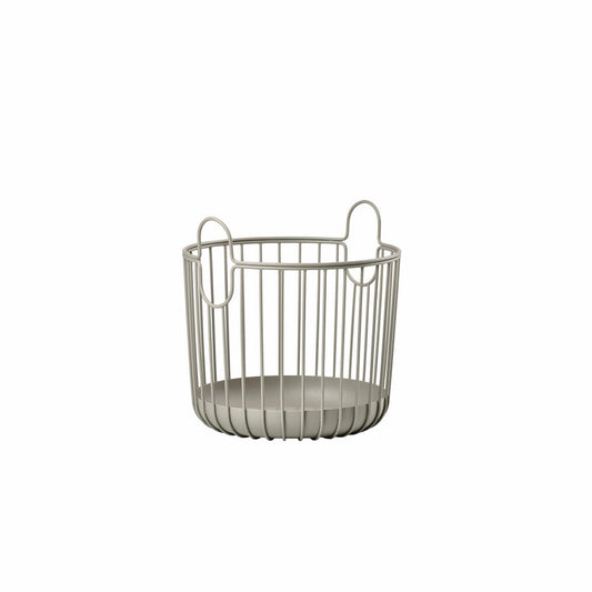 Zone Denmark basket Inu, metal basket, laundry basket, decorative basket, planter, metal, taupe, Ø 20 cm, 28264