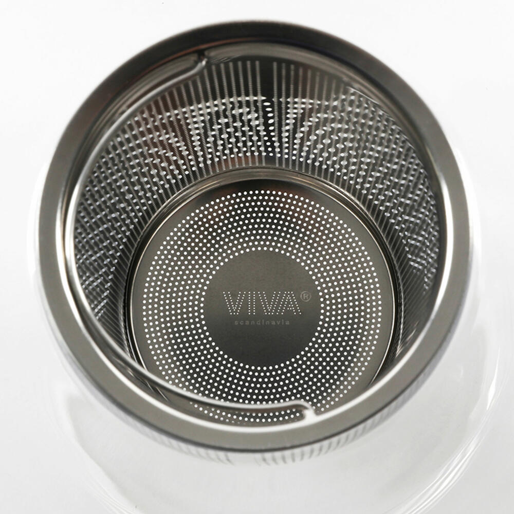 VIVA Infusion glass teapot with bamboo lid and strainer insert, tea pot, glass pot, borosilicate glass, 1 L, V74900